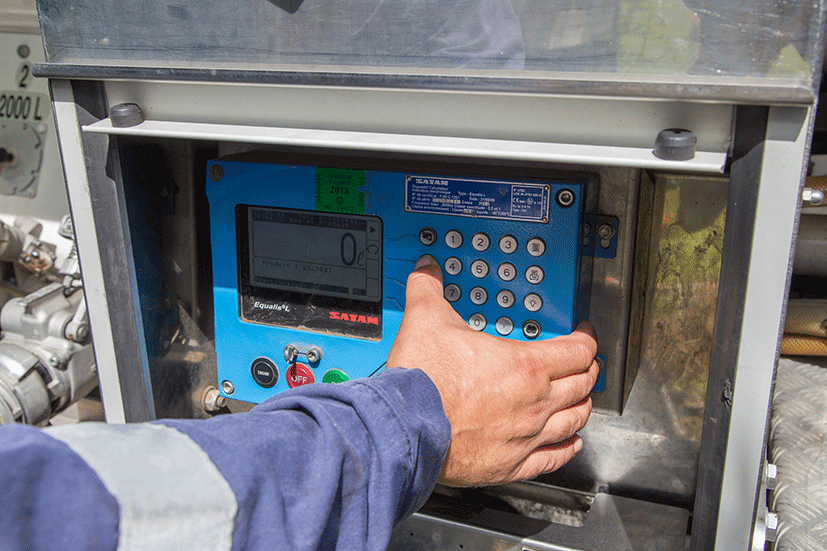 Le volucompteur d'un camion