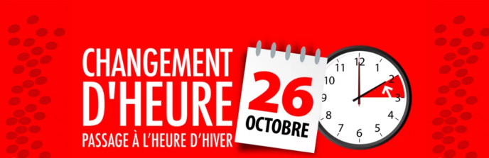 On change d'heure le 26 octobre 2025