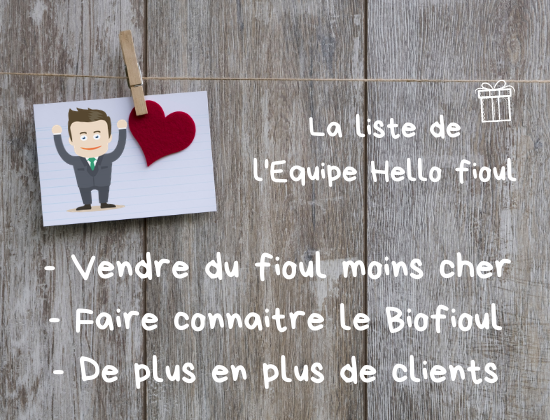 La liste Noel 2020 et code promo Hello fioul