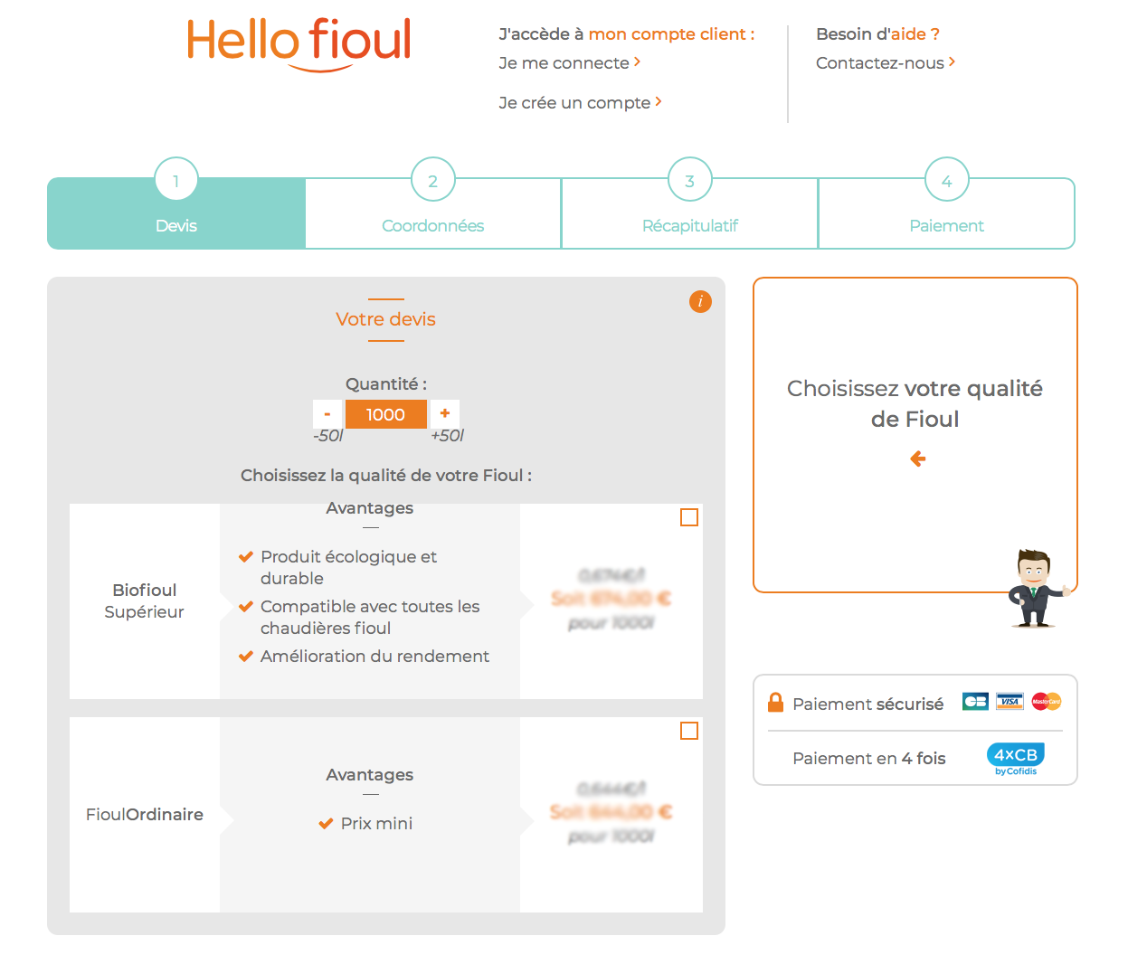Comment commander du biofioul sur notre site